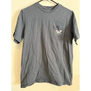 Vineyard Vines Boston Whale Pocket T Shirt Kids XL Blue‎ Cotton Youth
